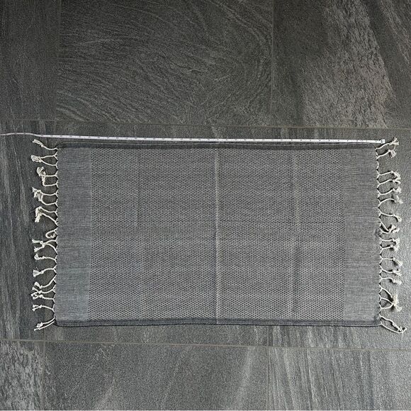 NEW Qty-2 Turkish Kitchen Dish Tea Hand Towel Peshtemal 100% Cotton Black Gray - Picture 7 of 8